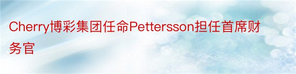 Cherry博彩集团任命Pettersson担任首席财务官